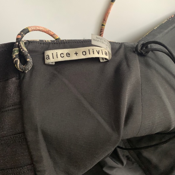 New - Gorgeous Alice + Olivia Spaghetti Strap Brocade Dress - Picture 7 of 11